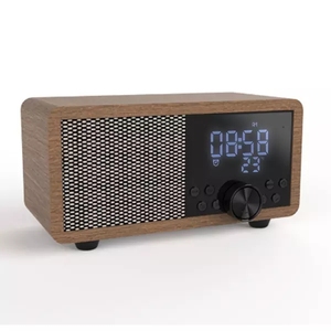 Loa Răng Xanh Di Động Với Đài FM Loa Không Dây Âm Thanh Tăng Cường Âm Trầm Retro Đầu Ra Âm Thanh Máy Tính Xách Tay Kèm Đồng Hồ Báo Thức - Product Image 1