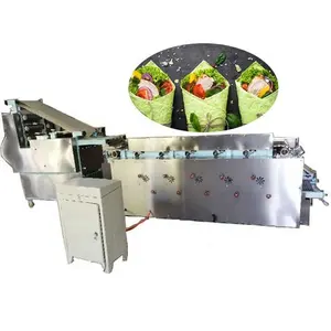 Automatic crepe maker machine savory full production line with packing film covering for food industry