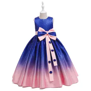어린이 드레스 2021 긴 작은 요정 별이 빛나는 하늘 드레스 8 세 소녀 웨딩 아기 파티 드레스