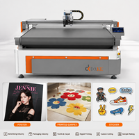 Máquina de Corte CNC Oscilante de Cama Plana con Cuchilla Vibratoria, Cortadora CNC Automática para Publicidad y Textiles