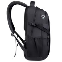Sac à dos pour ordinateur portable étanche et antivol avec fermeture à glissière en polyester et port USB pour hommes, voyage d'affaires, collège et école