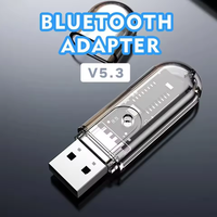Adaptador USB BT 5.3, Transmisor y Receptor Inalámbrico BT para Computadora, Conector de Audio BT para Automóvil y Computadora