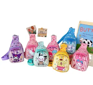 Ruunjoy Sanrio Messenger Bag Shoulder Handbag Kuromi Hello Kitty Chest Bags Children Fashion Travel Backpack Girl Crossbody