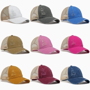 Casquette de golf personnalisée non structurée délavée, chapeau de sport ajustable, casquette trucker en jean à 6 panneaux, casquette de baseball vieillie pour hommes et femmes - Product Image 2