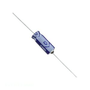 Condensateur canal fabricant CAP ALUM 150uF 20% 16V AXIAL TH TVX1C151MAD à travers trou 150 uF - Product Image 1