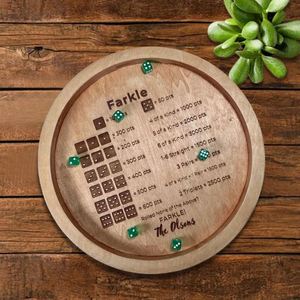Bandeja de madera para dados Farkle, herramienta portátil para fiestas, almacenamiento de juegos de mesa para la noche familiar, juego de mesa de madera de calidad - Product Image 4