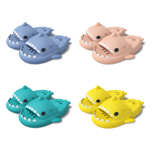<span class=keywords><strong>รองเท้า</strong></span><span class=keywords><strong>แตะ</strong></span>ลายการ์ตูนฉลามแบบเจาะรูสำหรับผู้ใหญ่ คู่รัก กันลื่น ใช้ในห้องน้ำ ใช้กลางแจ้ง <span class=keywords><strong>รองเท้า</strong></span>ลำลองตลกๆ สำหรับใส่ในบ้าน ทำจากวัสดุ EVA  ขนาด 36-45  รับสั่งทำได้ - Product Image 1