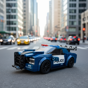 Auto della polizia Lego in scala 1:18, giocattolo da costruzione con blocchi per bambini dagli 8 ai 13 anni, modello unisex in plastica ABS - Product Image 2