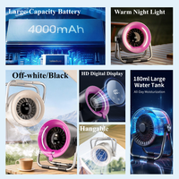 Ventilateur Turbo Ultra-Rapide en Gros 4000mAh Faible MOQ, Ventilateur à Soufflerie Violente à Vitesse Continue avec Poignée Anneau Métallique, Prise en Charge OEM ODM
