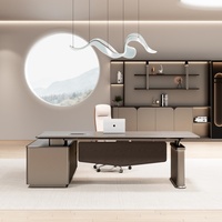 Bureau de direction moderne de luxe, mobilier de bureau de direction, bureau de patron, bureau de manager, table de bureau de PDG