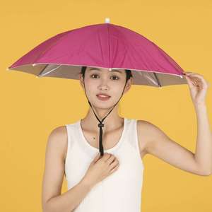 <span class=keywords><strong>OVIDA</strong></span> multicolor tamaño pequeño fácil de tomar paraguas de calor al aire libre ciclismo pesca paraguas sombrero cabeza gorra - Product Image 1