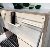 Bureau mural pliable en bois, gain de place, bureau de secrétaire, table flottante en contreplaqué, table basse en bois