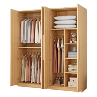 Grande Armoire-Penderie en Bois pour Chambre à Coucher avec Tiroirs et Rangement