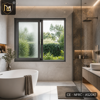 Fenêtre coulissante extérieure JUNYAO pour salle de bain, à rupture de pont thermique, Low-E, insonorisée, certifiée Energy Star, NFRC AS2047 CE, OEM pour villa