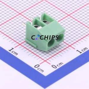 DB301V-3.5-2P-GN-S Screw Terminal Block Through hole Component (THT),P=3.5mm Connector 1x2P 3.5mm Green Through Hole - Product Image 1