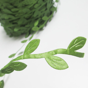 Ruban gaufré feuille verte Danqi Flower Industry 20 40 60m, imitation soie, pour décoration intérieure et accessoires de photographie - Product Image 2