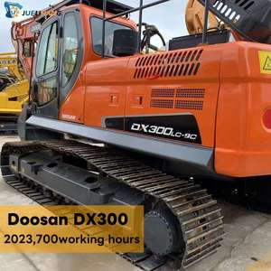 Excavatrice Doosan DX300 d'<span class=keywords><strong>occasion</strong></span>, modèle 2023, haute efficacité, origine Corée, grande machine à <span class=keywords><strong>crochet</strong></span>, moteur, pompe, boîte de vitesses, 151 kW, 30 tonnes - Product Image 1