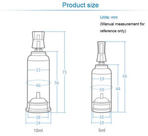 5ml 10ml 15ml 20ml bouteilles de sérum vides cosmétiques en plastique avec <span class=keywords><strong>bouchon</strong></span> en caoutchouc flacon jetable pour médicament liquide - Product Image 5