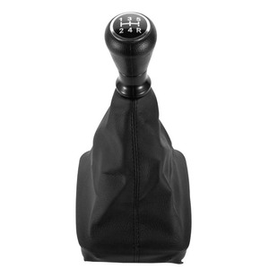 Peugeot 206 406 207 Manual Gear <b>Shift</b> <b>Knob</b> Black Leather Handball Dust Cover Car Transmission Parts - Product Image 3