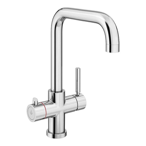 Rubinetti estraibili a doppio lavello in ottone <span class=keywords><strong>miscelatore</strong></span> a manico singolo rubinetti da <span class=keywords><strong>cucina</strong></span>, rubinetto per acqua bollente istantaneo <span class=keywords><strong>nero</strong></span> opaco con Boiler e filtro - Product Image 4