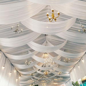 Voilages en gaze, rideaux <span class=keywords><strong>d</strong></span>écoratifs pour mariages et fêtes, accessoires de plafond en tissu, <span class=keywords><strong>voiles</strong></span> en soie, draperies de luxe pour plafond de mariage - Product Image 1