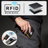 Porte-badge personnalisé anti-RFID en PU avec doublure en nylon, unisexe, avec cordon, petit portefeuille et porte-clés pour bureau et école