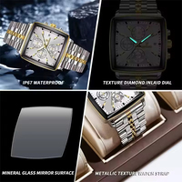 Jam Tangan Pria Binbond B911 Fashion Brand OEM Quartz Mewah Dial Bercahaya Tahan Air Olahraga Bisnis