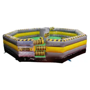 china inflatable wipeout big sport meltdown Mechanical rotating game running ball for adults