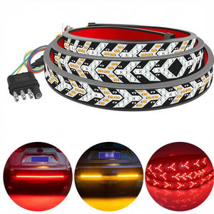 ไฟ DRL LED สำหรับรถบรรทุก รถพ่วง ไฟเบรก ไฟถอย ไฟเลี้ยว ไฟท้าย แบบแถบ 9-36V - Product Image 1