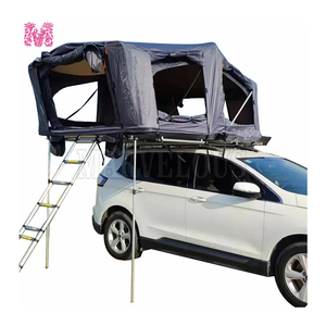 4x4 SUV Fahrzeuge <span class=keywords><strong>4</strong></span> Personen Aluminium Auto Dach Zelt Hard shell Dachzelt für Auto Camping mit Nebengebäude Markise Baldachin