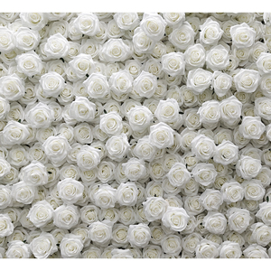Panel de Flores de Seda Blanca Premium Personalizado, Adorno de Pared de Rosas, Fondo de Pared de Flores Artificiales para Bodas al Aire Libre - Product Image 6