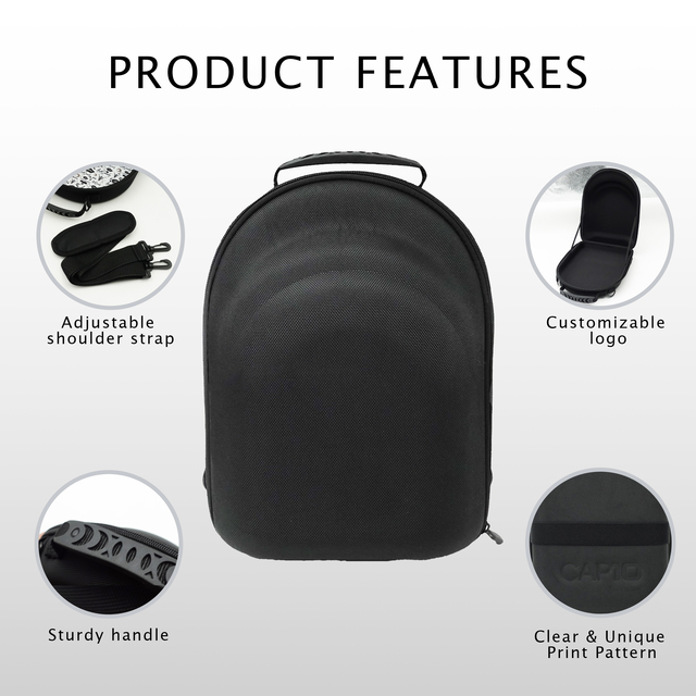Factory Price Eco-Friendly Baseball Cap Storage Case Zipper Carrying Handle Adjustable Shoulder Strap Shockproof Hat Organizer
