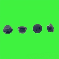 Anneau de protection en silicone à double trou, noir, résistant aux hautes températures, étanche, pour câble électrique, gaine de protection pour fil de puissance
