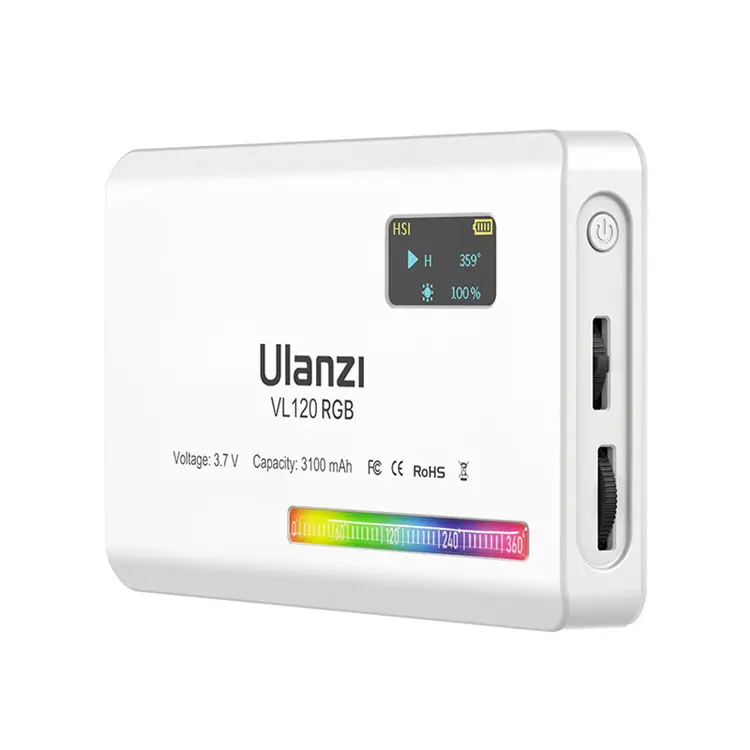 Ulanzi VL120 RGB แสงวิดีโอสำหรับมาร์ทโฟนและกล้อง2500-9000พันอุณหภูมิสีค่า Rgb กล้องไฟ