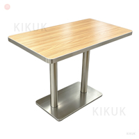 Meubles de restaurant durables en acier inoxydable, tables et chaises, mobilier de bar pour cafés, tabourets de bar, canapés modernes pour cafés