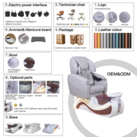 Ensemble de mobilier de salon haut de gamme en gros, tout-en-un, avec fauteuil de pédicure spa relaxant