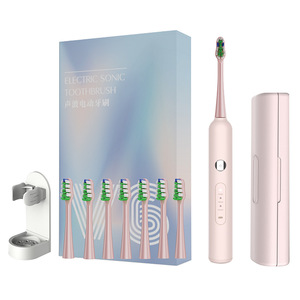 Brosse à dents sonique électrique rechargeable, étanche IPX7, avec 6 têtes de brosse et étui de voyage pour usage domestique - Product Image 5