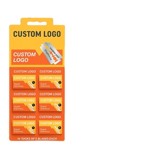 Pearlmax Bán Buôn Biểu Tượng Tùy Chỉnh Thương Hiệu Thép Không Gỉ Đôi Cạnh Lưỡi Dao An Toàn Dao Cạo Cho Nam Giới Khác Nhau Công Cụ Cạo Râu Lưỡi Cắt Tóc - Product Image 2