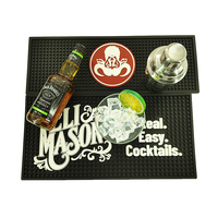 Tapete de Bar Personalizado de PVC/Silicona Suave, Impermeable, Ecológico, Antideslizante, 30x30cm, Diseño de Logotipo Gratuito, Accesorios de Bar con Certificación CE