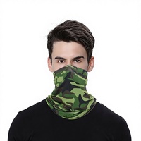 Cache-cou respirant anti-UV camouflage en soie glacée haute élasticité pour activités de plein air, pêche et sport