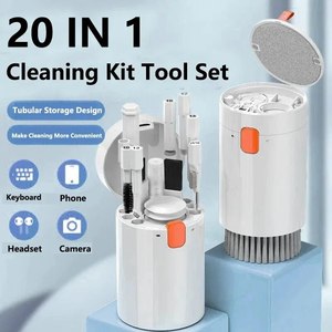 Kit de nettoyage multifonction pour téléphones et tablettes, avec brosse et outil de retrait de touches, et nettoyant d'écran – Vente en gros - Product Image 1