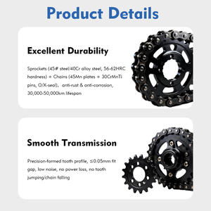Durable Motorcycle <strong>Chain</strong>&amp;Sprocket Kit 420/428/520/525/530 Heavy Duty Drive <strong>Chain</strong> Set For Honda/Suzuki/Kawasaki/Yamaha/CG125 - Product Image 4