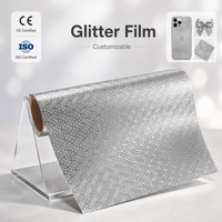 Rouleau de vinyle thermocollant sans couture à basse température avec paillettes, film HTV scintillant pour la décoration de vêtements et de t-shirts DIY en gros