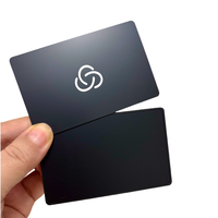 Carte de visite numérique NFC en métal UV programmable de qualité supérieure avec code QR, finition noire mate, pour VIP, vente en gros