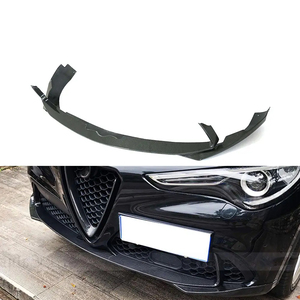 Lame de pare-choc avant en Fiber de carbone, pour <span class=keywords><strong>Alfa</strong></span> <span class=keywords><strong>Romeo</strong></span> <span class=keywords><strong>Stelvio</strong></span> <span class=keywords><strong>Sport</strong></span> Utility 4 portes 2017 — 2018, 2 pièces - Product Image 1