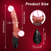 Dildo réaliste en silicone, appareil vibrant télécommandé, 7 fréquences réglables, angle de 180°, 100% étanche, pour adultes