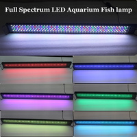 Lampu ikan tanam kontrol sentuh tahan air, lampu akuarium DIY dengan pengatur waktu nyala/mati otomatis Program matahari terbenam