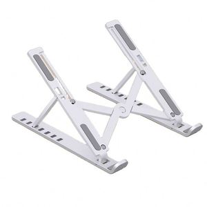 X604-1 Portable Foldable Plastic Tablet <b>PC</b> <b>Stand</b> with Adjustable Height for Computer Desk Compatible with iPad - Product Image 1