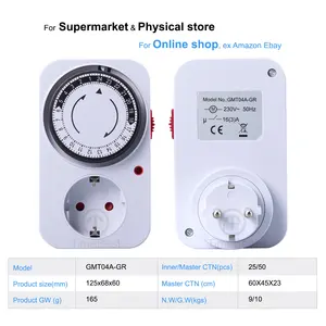 Sockets And Switches 24-Hours Daily Mechanical Timer Electrical Socket Light Switch Plug Timer