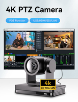 Sistema Profesional de Transmisión en Vivo 4K con Zoom 12X, Seguimiento Automático por IA, Cámara PTZ NDI POE 4K con Controlador de Joystick para Grandes Eventos